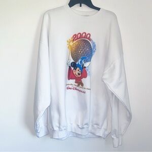 Vintage 2000 Walt Disney World Sorcerer Mickey Mouse Epcot Sweatshirt XXL